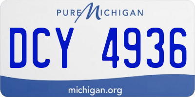 MI license plate DCY4936