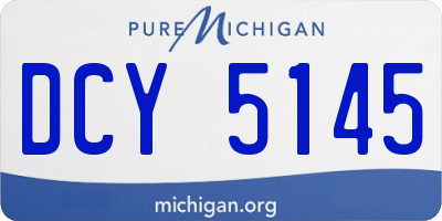 MI license plate DCY5145