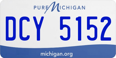 MI license plate DCY5152