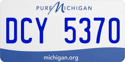 MI license plate DCY5370
