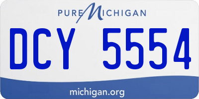 MI license plate DCY5554