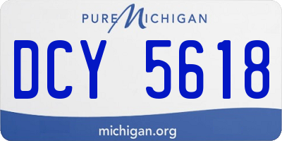 MI license plate DCY5618
