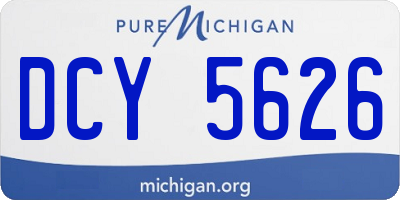 MI license plate DCY5626
