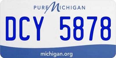 MI license plate DCY5878