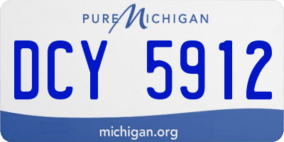 MI license plate DCY5912