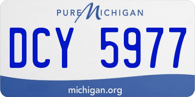 MI license plate DCY5977