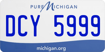 MI license plate DCY5999