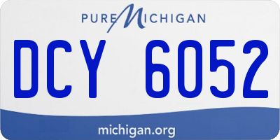 MI license plate DCY6052