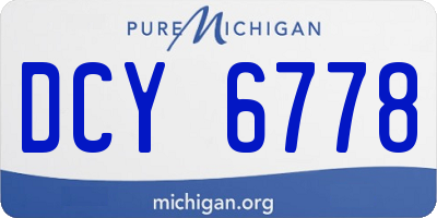 MI license plate DCY6778
