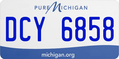 MI license plate DCY6858