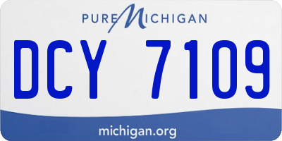 MI license plate DCY7109