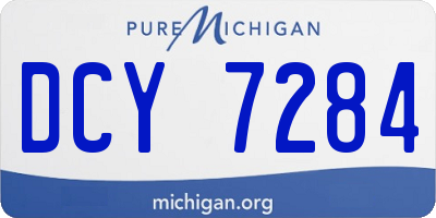MI license plate DCY7284