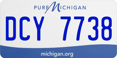 MI license plate DCY7738