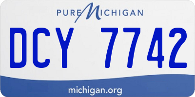 MI license plate DCY7742