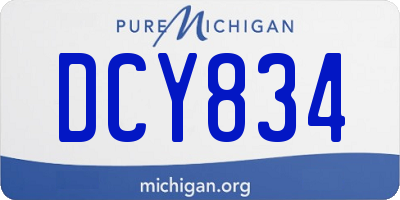 MI license plate DCY834