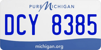 MI license plate DCY8385