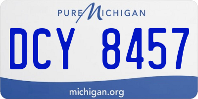 MI license plate DCY8457