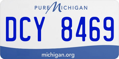 MI license plate DCY8469