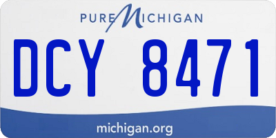 MI license plate DCY8471