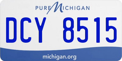 MI license plate DCY8515