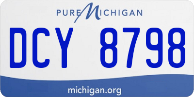 MI license plate DCY8798