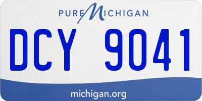 MI license plate DCY9041