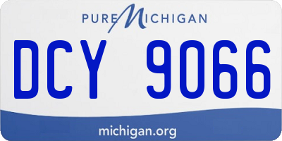 MI license plate DCY9066