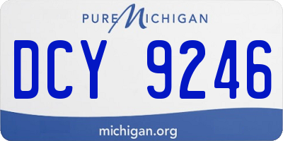 MI license plate DCY9246