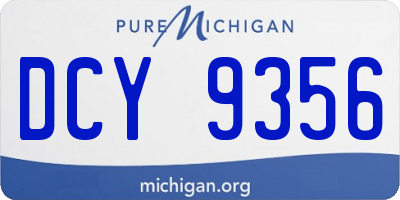 MI license plate DCY9356