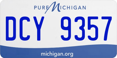 MI license plate DCY9357