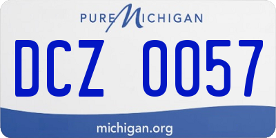 MI license plate DCZ0057