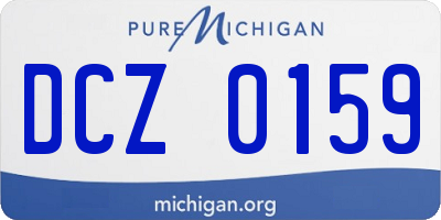 MI license plate DCZ0159