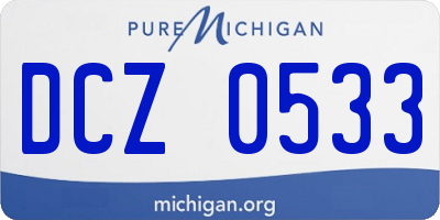 MI license plate DCZ0533