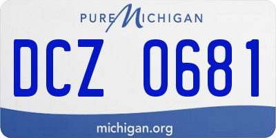 MI license plate DCZ0681