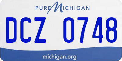 MI license plate DCZ0748