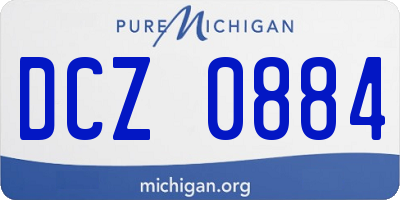 MI license plate DCZ0884