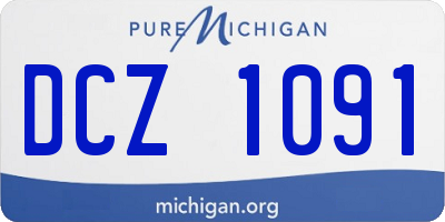 MI license plate DCZ1091
