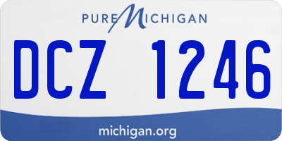 MI license plate DCZ1246