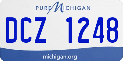 MI license plate DCZ1248