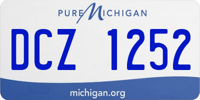 MI license plate DCZ1252
