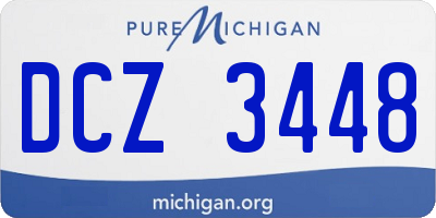 MI license plate DCZ3448
