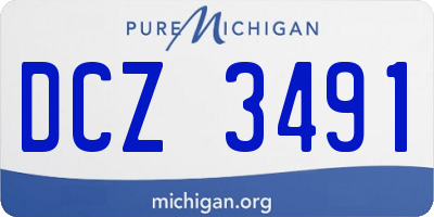 MI license plate DCZ3491