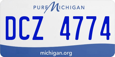 MI license plate DCZ4774