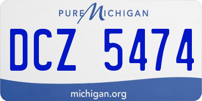 MI license plate DCZ5474