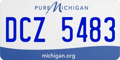 MI license plate DCZ5483