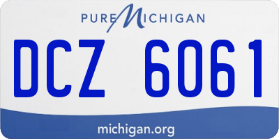 MI license plate DCZ6061