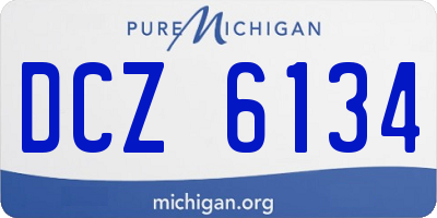 MI license plate DCZ6134