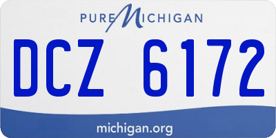 MI license plate DCZ6172