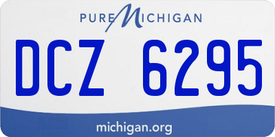 MI license plate DCZ6295