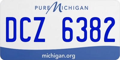 MI license plate DCZ6382